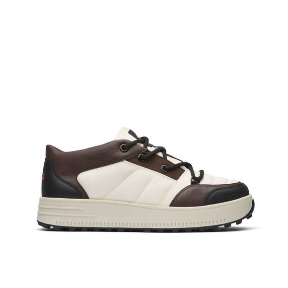 NEW SWIMS men's snow runner low sneakers in brown/off white/black